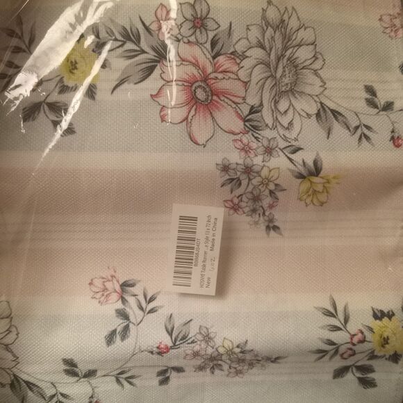 HOSNYE Table Runner Flower and Stripes Pattern,Cotton Linen Table Runner... - Picture 3 of 5